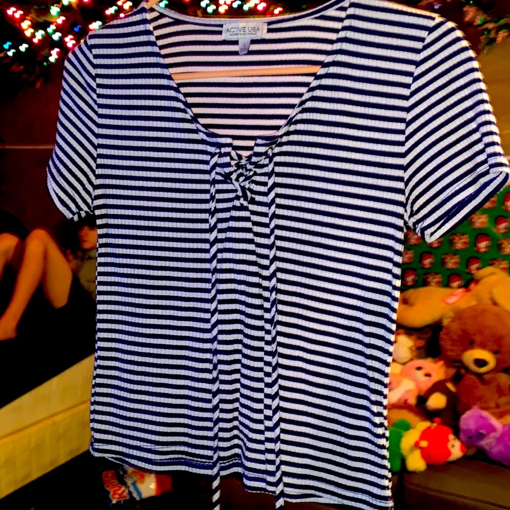 striped crop top